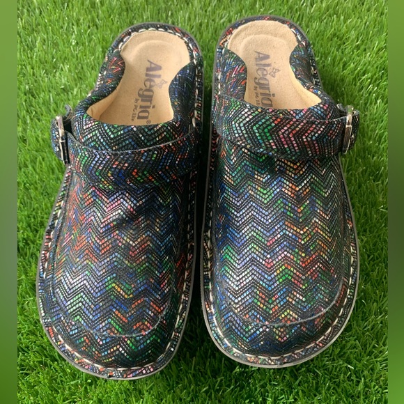 Alegria Seville Ric Rack Rainbow Clog 37 - Picture 5 of 8